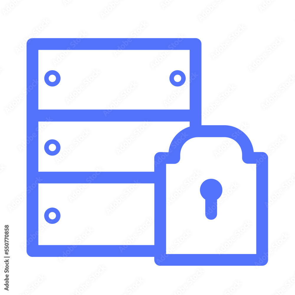 Data Database Lock Password Secure Server Storage Icon Data Database Lock Password Secure Server Storage Icon