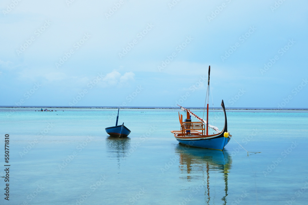 A Dhoni is a traditional multi-purpose sailvessel with a motor or lateen sails that is used in the Maldives, South India and Sri Lanka.