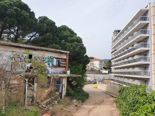 abandoned hotel during the covid epidemic in spain