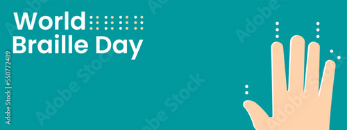 international world braille day simple background with copy space