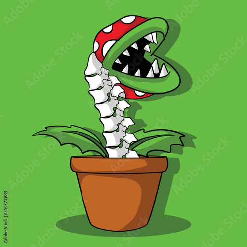 artwork illustration and cute character design monster plant