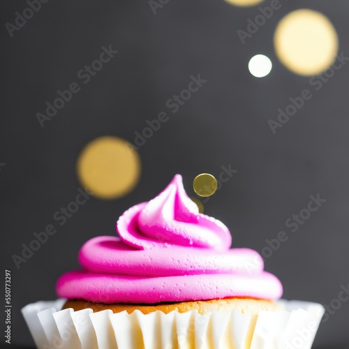 Valentine's Day Cupcakes with Hearts Glitter and Confetti