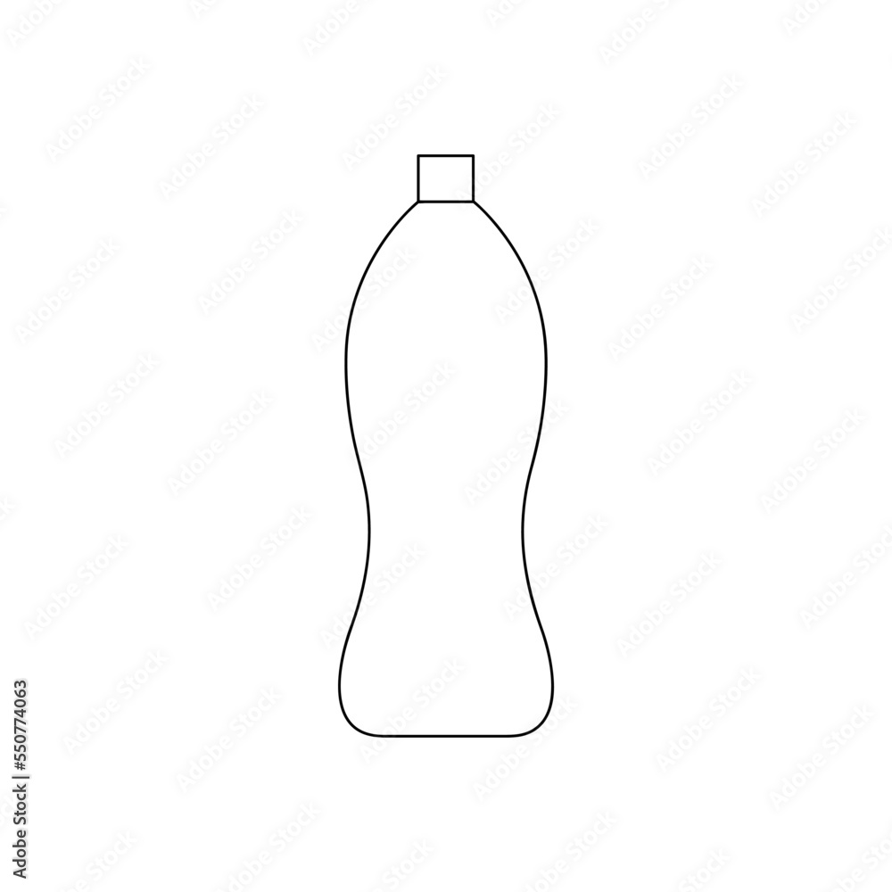 Outline water bottle icon isolated on a white background. Outline water bottle icon isolated on a white background.