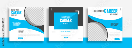 set of Creative career social media post and story banner for promotions. web banner vector illustration
