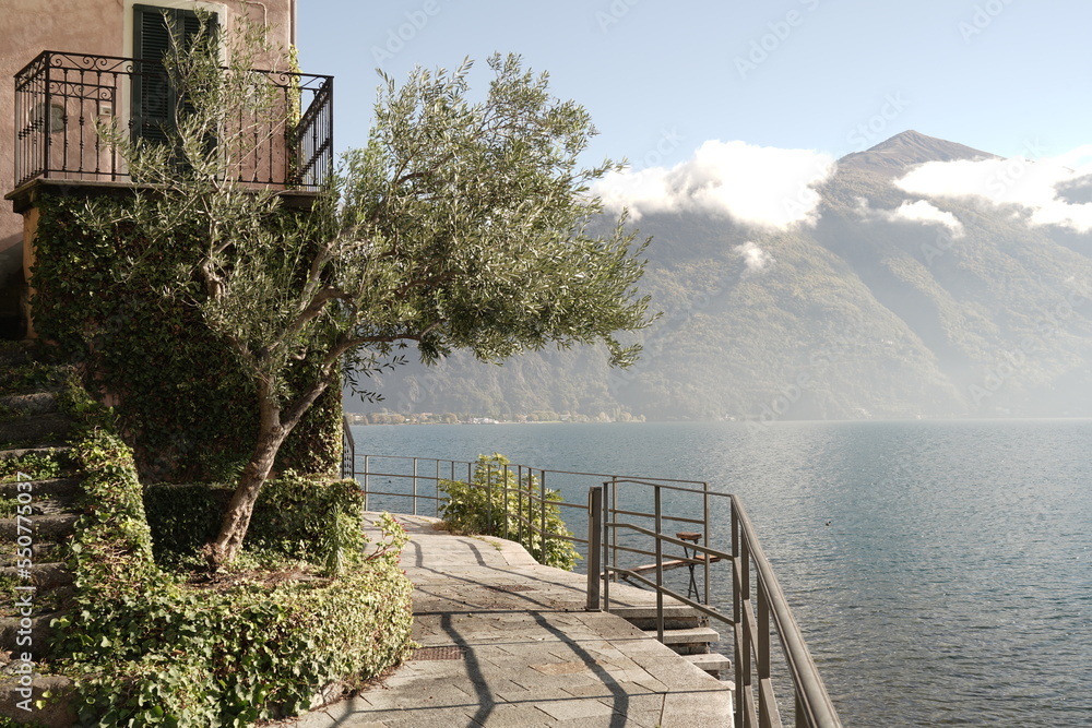 Obraz premium View of Como Lake, Santa Maria Rezzonico