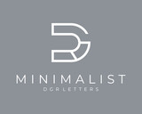 Letter GR or DGR Monogram Minimalist Line Simple Modern Minimal Contemporary Vector Logo Design