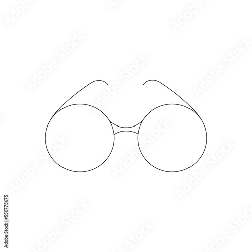 Eyeglass icon vector. sunglass. specks isolated on white background.
