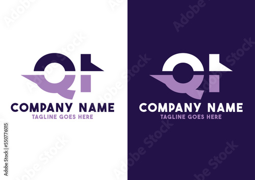 Letter QI logo design vector template, QI logo