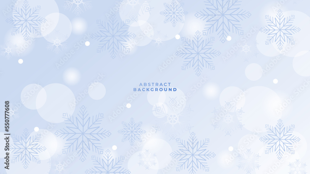 Beautiful blue christmas background with snowflake and copy space. Merry Christmas and Happy New Year 2023 greeting card. Horizontal new year banner, header, poster, card, website. Vector illustration Beautiful blue christmas background with snowflake and copy space. Merry Christmas and Happy New Year 2023 greeting card. Horizontal new year banner, header, poster, card, website. Vector illustration