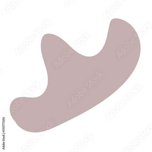 Pastel Brown Abstract Blob Shape