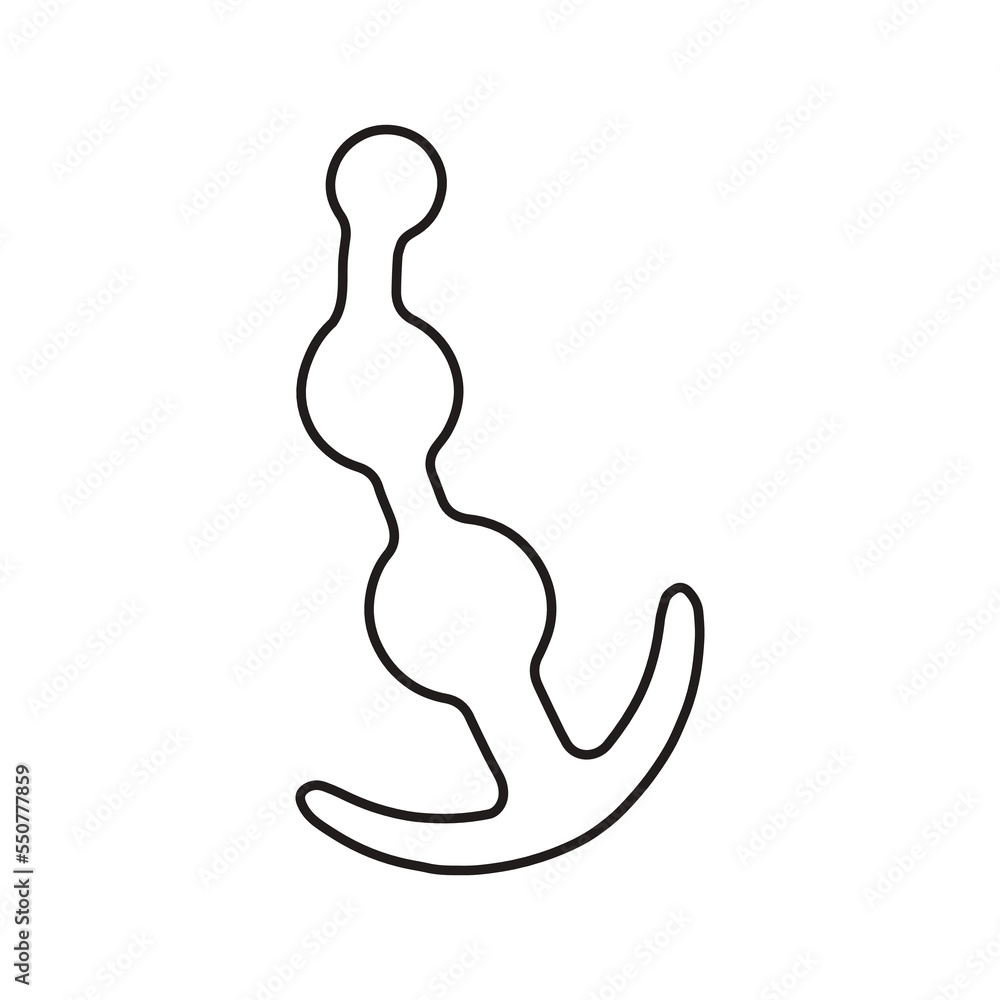 Illustration of sex toy on a white background. Erotic object. An object of pleasure. Illustration of sex toy on a white background. Erotic object. An object of pleasure.
