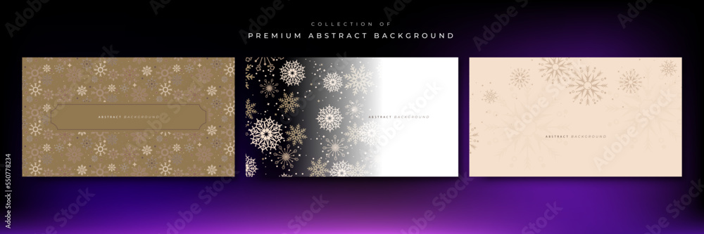 christmas background with snowflakes. Happy new year 2023 background. Merry christmas card decoration with skin tone beige pastel brown color gradient
