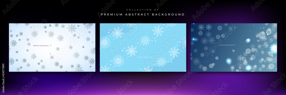 blue christmas background with white snowflakes vector illustration