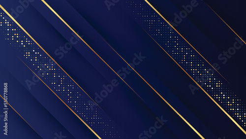 Luxury and elegant design. Luxury navy blue background with glitter gold.