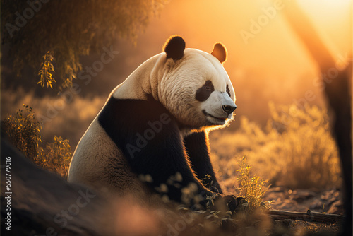 Panda at dawn