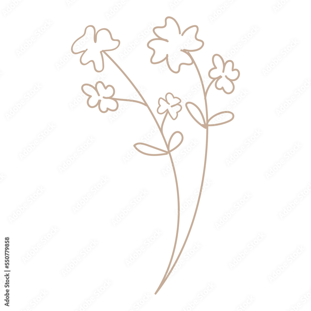 Abstract Flower Line Element