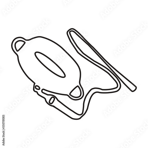 Mask for erotic games. Illustration of sex toy. Erotic object.