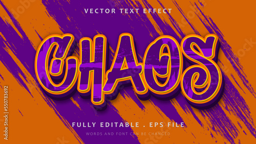 Abstract Grunge Word Chaos Editable Text Effect Design Template
