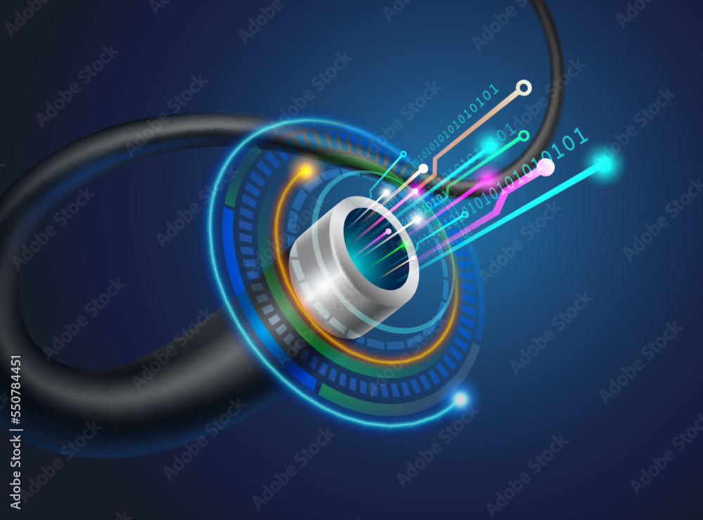 High speed signal cable fiber optic. The future generation of digital