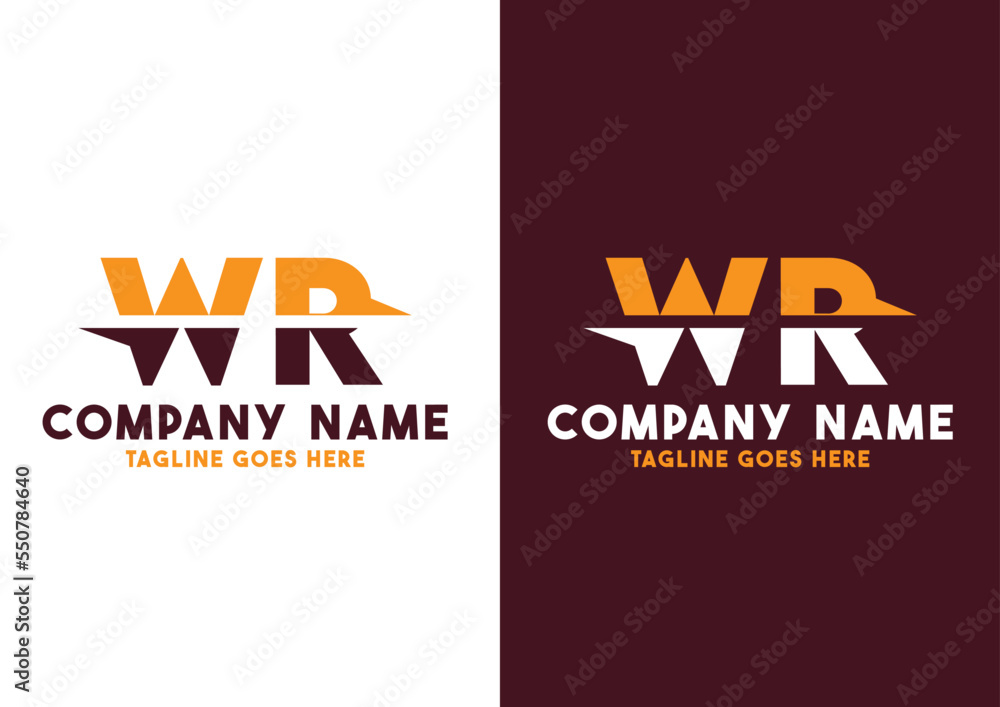 Letter WR logo design vector template, WR logo Stock Vector | Adobe Stock