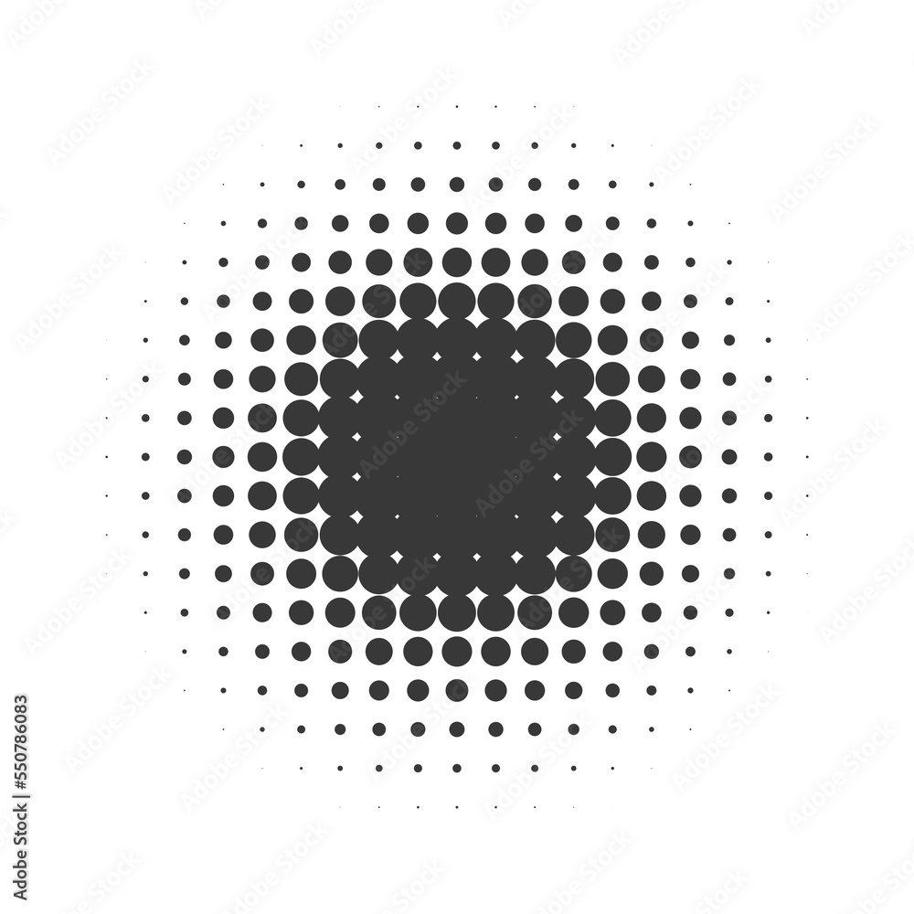 Circle halftone set. Modern dotted circles halftones. Black dotwork gradients. Vector illustration. Circle halftone set. Modern dotted circles halftones. Black dotwork gradients. Vector illustration.