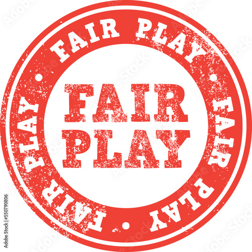 Fair Play. Vector Rubber Stamp.
