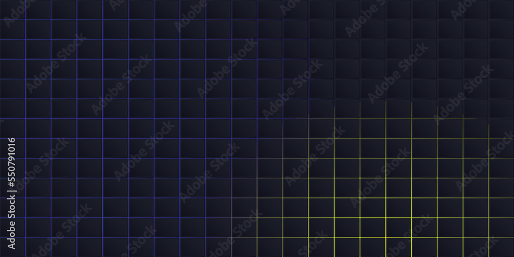 Yellow and blue light and blue square Yellow and blue light and blue square