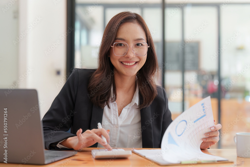 Administrator business people financial inspector making report calculating balance. Internal Revenue and Accounting concept Administrator business people financial inspector making report calculating balance. Internal Revenue and Accounting concept