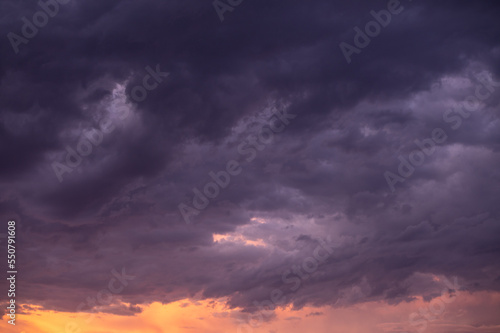 Fototapeta Naklejka Na Ścianę i Meble -  Dark ominous sky shot from low angle