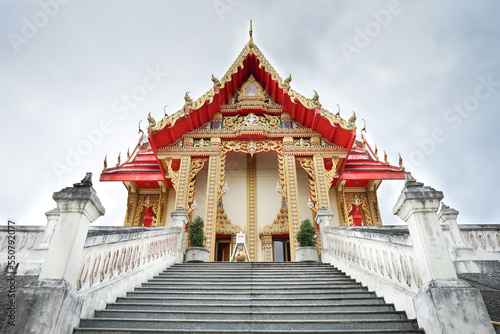 Thai church on the hill in Thailand