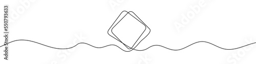 Abstract frame in continuous line drawing style. Line art of frame. Vector illustration. Abstract background
