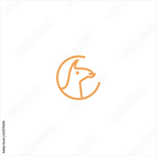 alpaca logo inspiration icon vector silhouette illustration 