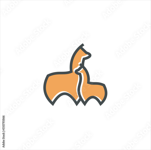 alpaca logo inspiration icon vector silhouette illustration 