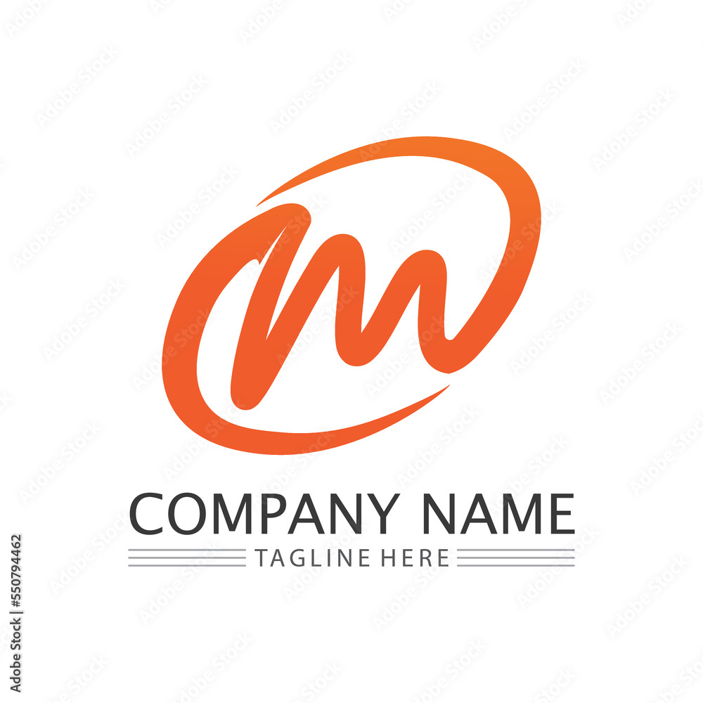 M Letter Logo Template vector design 