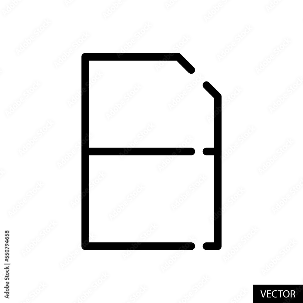 eSIM or embedded SIM vector icon in line style design for website design, app, UI, isolated on white background. Editable stroke. Vector illustration. eSIM or embedded SIM vector icon in line style design for website design, app, UI, isolated on white background. Editable stroke. Vector illustration.