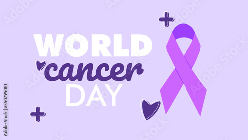 world cancer day design poster, banner, ribbon cancer
