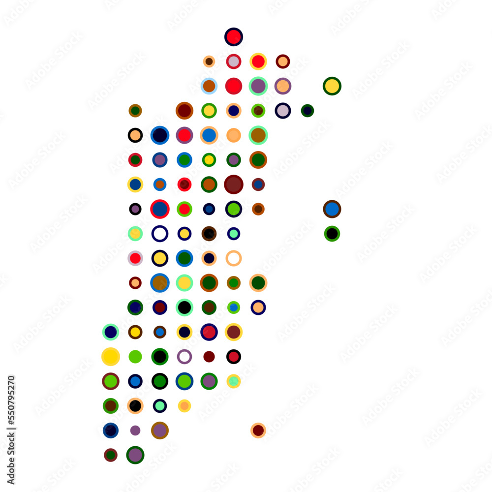 Belize Silhouette Pixelated pattern map illustration Belize Silhouette Pixelated pattern map illustration