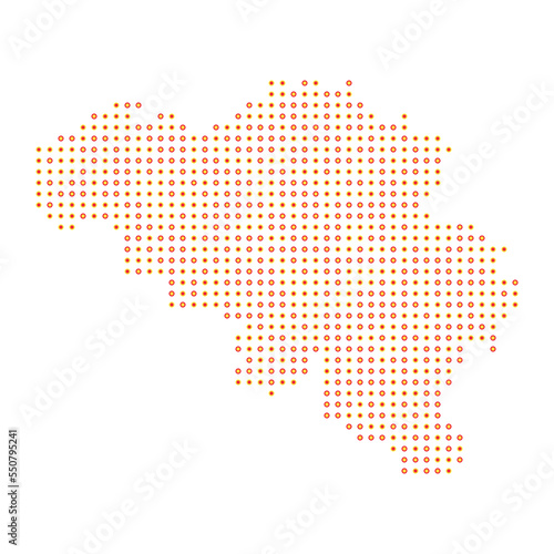 Belgium Silhouette Pixelated pattern map illustration