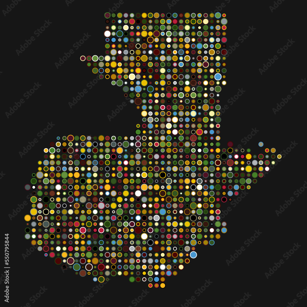 Guatemala Silhouette Pixelated pattern map illustration Guatemala Silhouette Pixelated pattern map illustration
