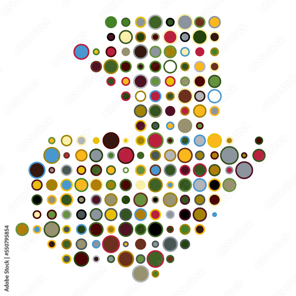 Guatemala Silhouette Pixelated pattern map illustration Guatemala Silhouette Pixelated pattern map illustration