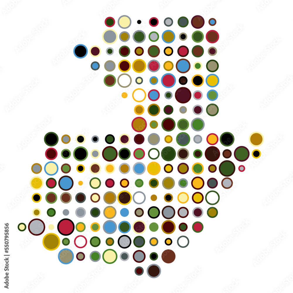 Guatemala Silhouette Pixelated pattern map illustration Guatemala Silhouette Pixelated pattern map illustration