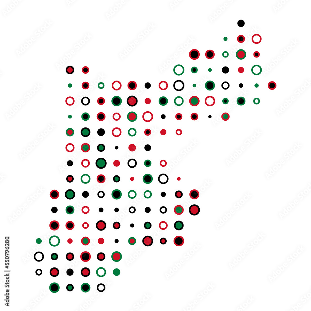 Jordan Silhouette Pixelated pattern map illustration Jordan Silhouette Pixelated pattern map illustration
