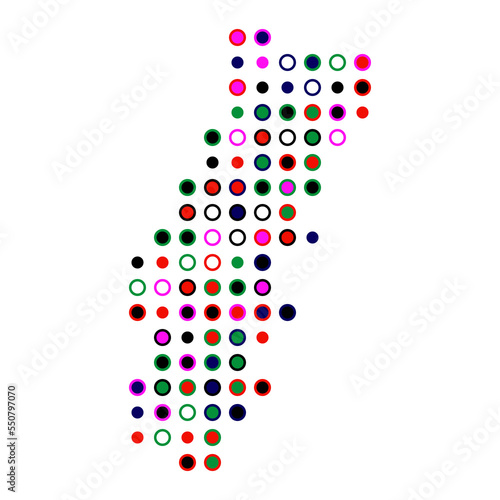 Portugal Silhouette Pixelated pattern map illustration