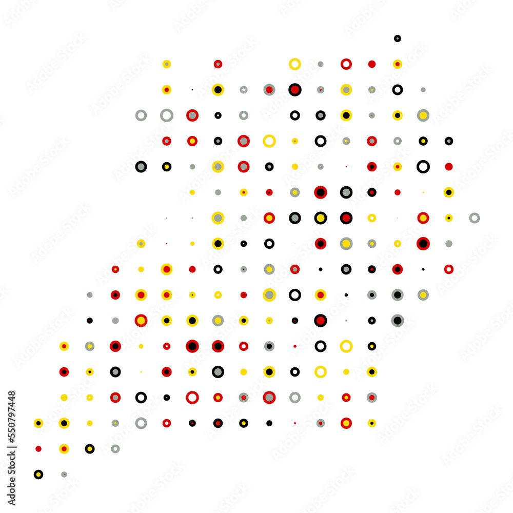 Uganda Silhouette Pixelated pattern map illustration Uganda Silhouette Pixelated pattern map illustration