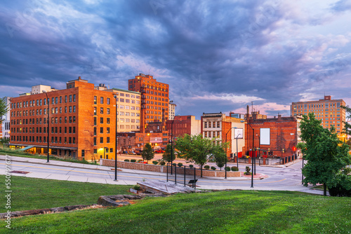 Youngstown, Ohio, USA Downtown at Dusk