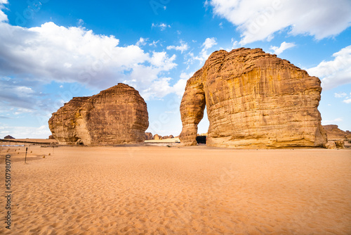 Al Ula, Saudi Arabia, 28 October 2022 : Elephant Rock at Al-Ula, Saudi Arabia photo