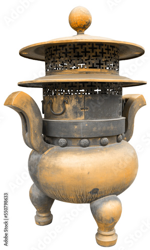 Foto Isolated PNG cutout of a huge Chinese censer on a transparent background
