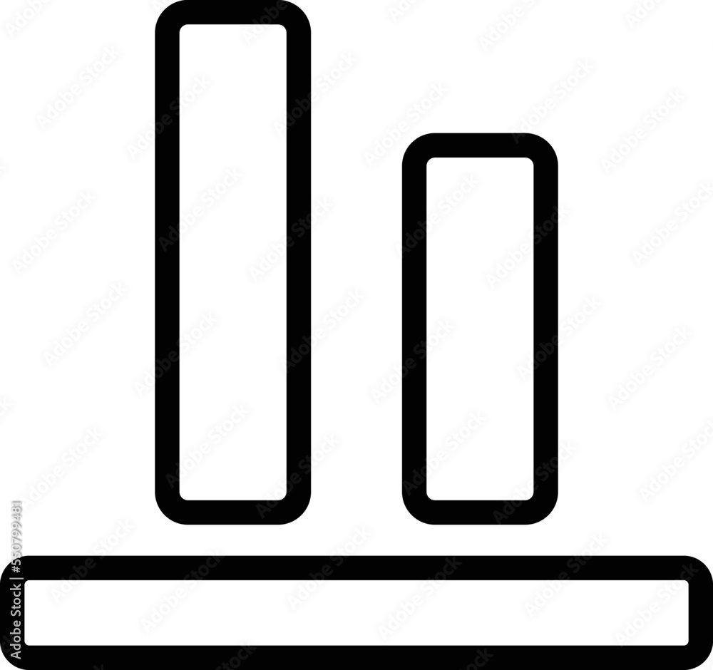 Bottom alignment Vector Icon Design Illustration Bottom alignment Vector Icon Design Illustration