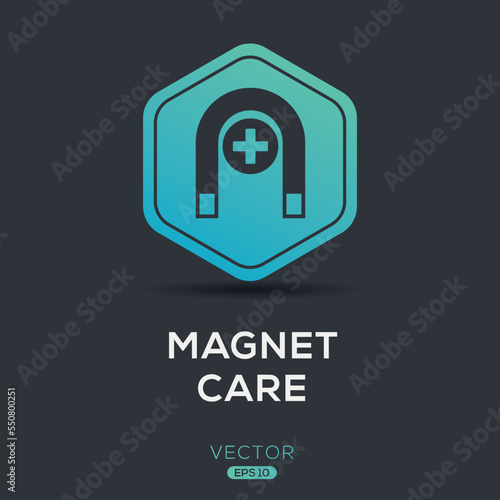Creative (Magnet Care) Icon, Vector sign.