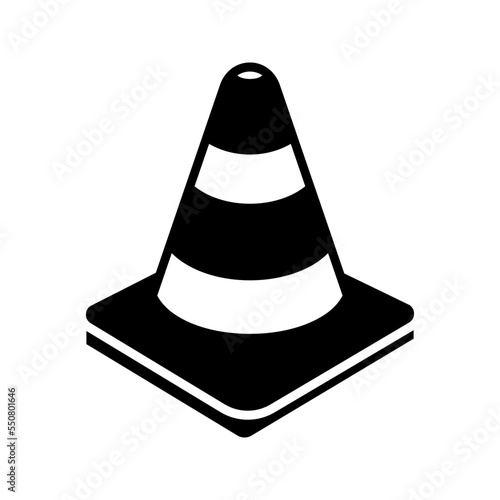 cone construction on a white background